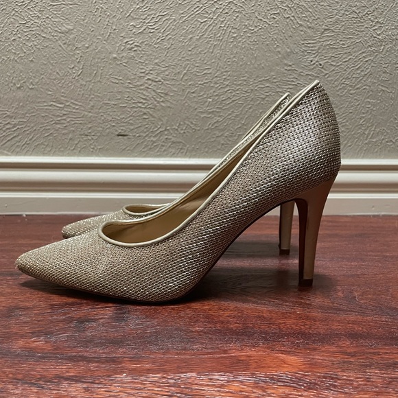 ANTONIO MELANI MESH GOLD HEELS - Picture 3 of 7